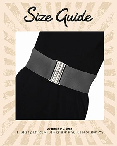 חגורת וינטג 'של Ro rox Florence | חגורה אלסטית לנשים | חגורת רטרו | אחות חגורה של 50 עם מתיחה | חגורות